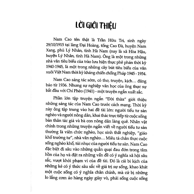 Danh tác văn học Việt Nam - Nam Cao Đời thừa - Ảnh 3