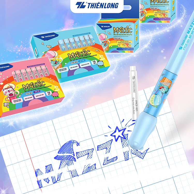 Ống mực xóa được Mazzic Thiên Long FPICE-001 – Mực tím