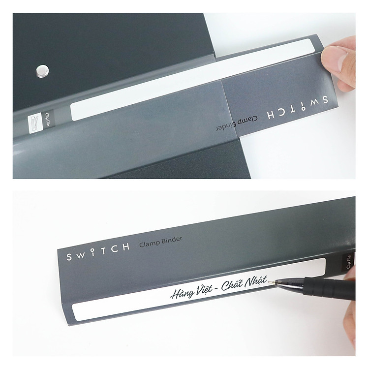 Bìa Kẹp File Tài Liệu Switch OFF AO+ (A4, gáy 15mm, đen) - Ảnh 5