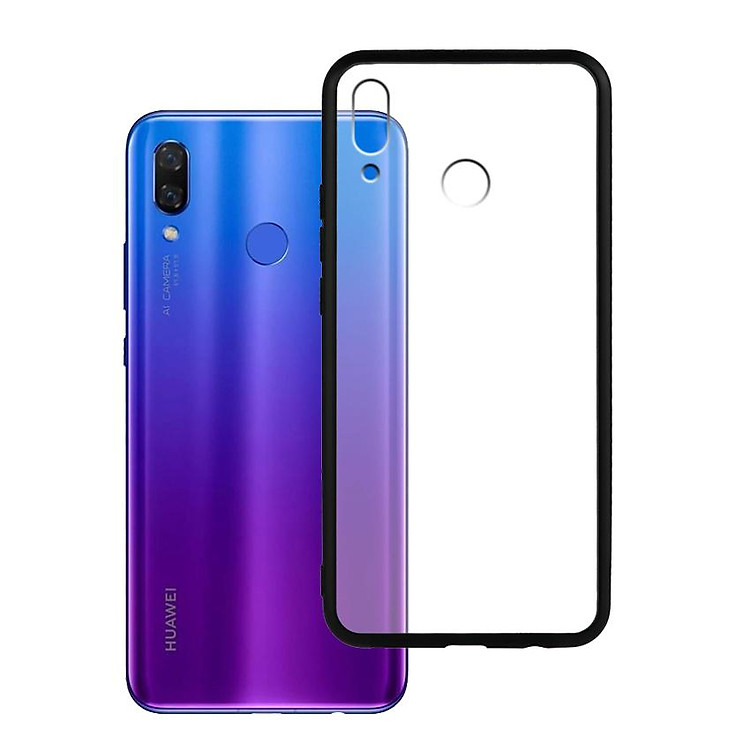 Ốp lưng Huawei Nova 3i - Bề mặt nhám chống vân tay, lưng cứng, viền TPU dẻo - 02091 - Hàng Chính Hãng