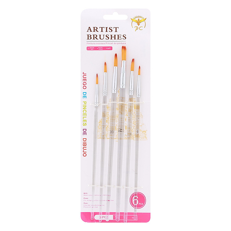 Bộ Cọ Trắng (6 cây)