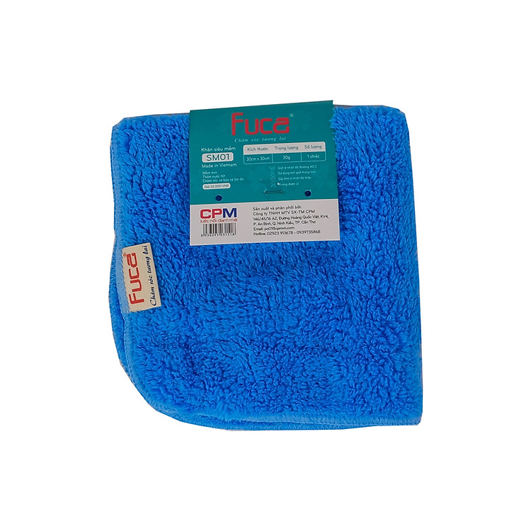 Khăn mặt siêm mềm Fuca - SM01 (30g - 30 x 30cm)