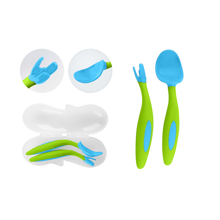 B.box Bộ muỗng nĩa cho bé - Xanh Lá Chính hãng Ưu đãi - Hình ảnh 3