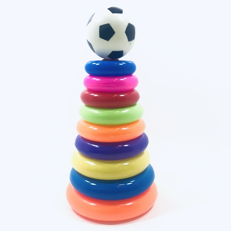 Đồ chơi Tháp xếp chồng nhựa 9 tầng Hoàng Thu