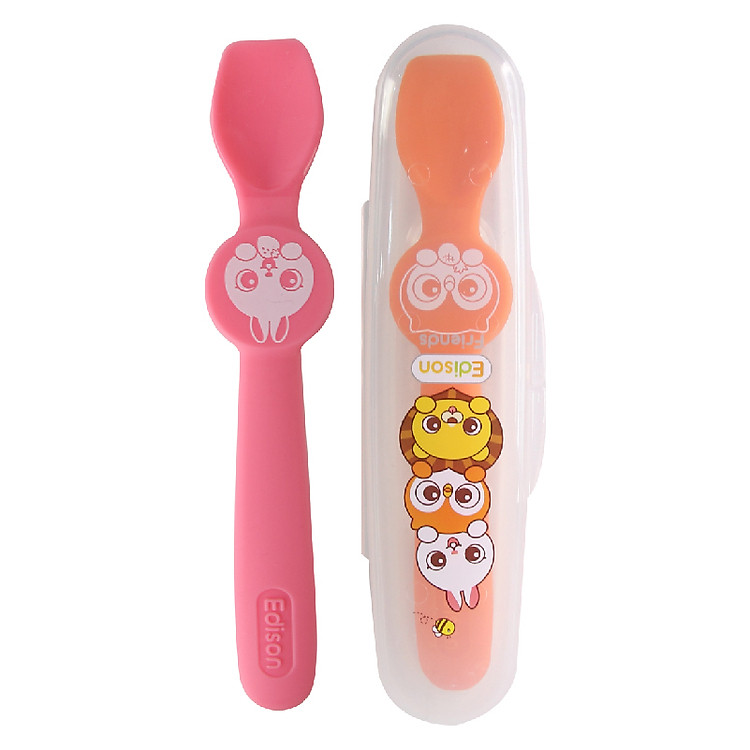Set 2 thìa Silicon Edison cho bé Chính hãng Tiết kiệm - Hình ảnh 2