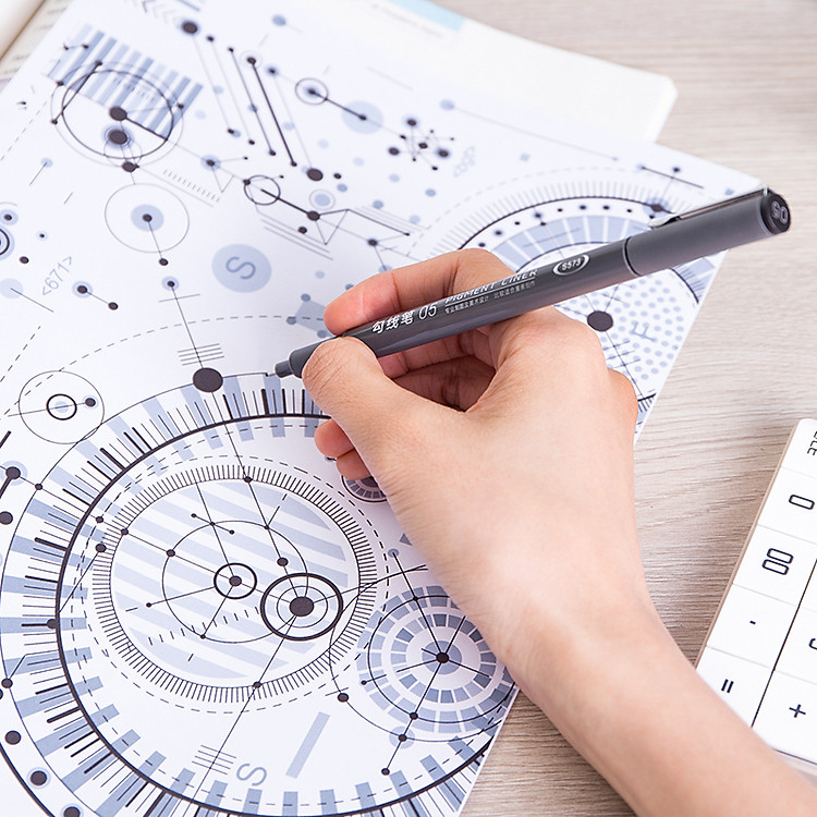 Bút Kỹ Thuật Deli S573 (Màu Đen) - Ảnh 2