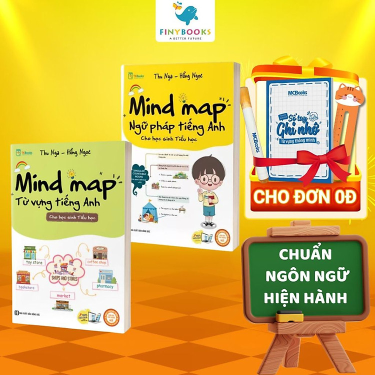 Sách - Combo Mindmap cho học sinh tiểu học - Từ vựng + Ngữ pháp - Lẻ/combo tùy chọn