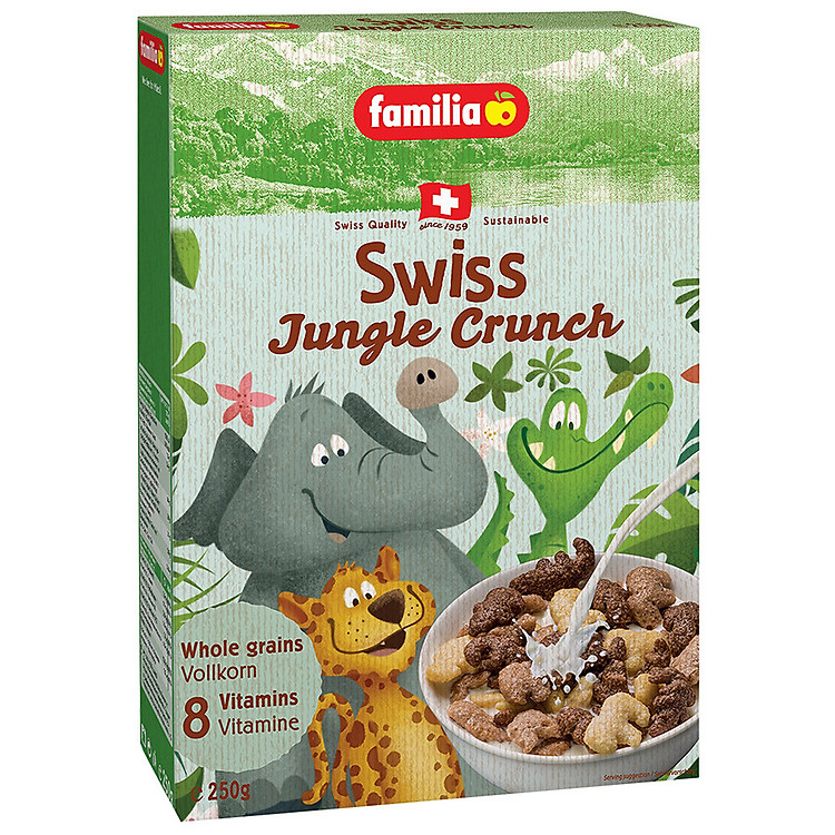 Ngũ Cốc Socola, Vani Và Mật Ong Hình Thú Cho Trẻ Em Familia (250g)