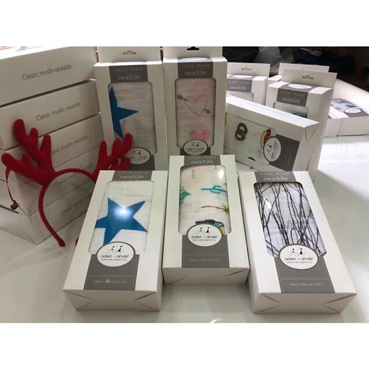 Khắn tắm xô, khăn mỏng quấn, đắp cho bé Aden cao cấp kích thước 1m2