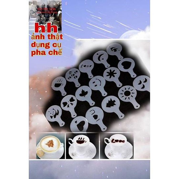 khuôn rắc cacao, lọ rắc bột ca cao chuyên dụng cụ pha chế trà sữa bartender