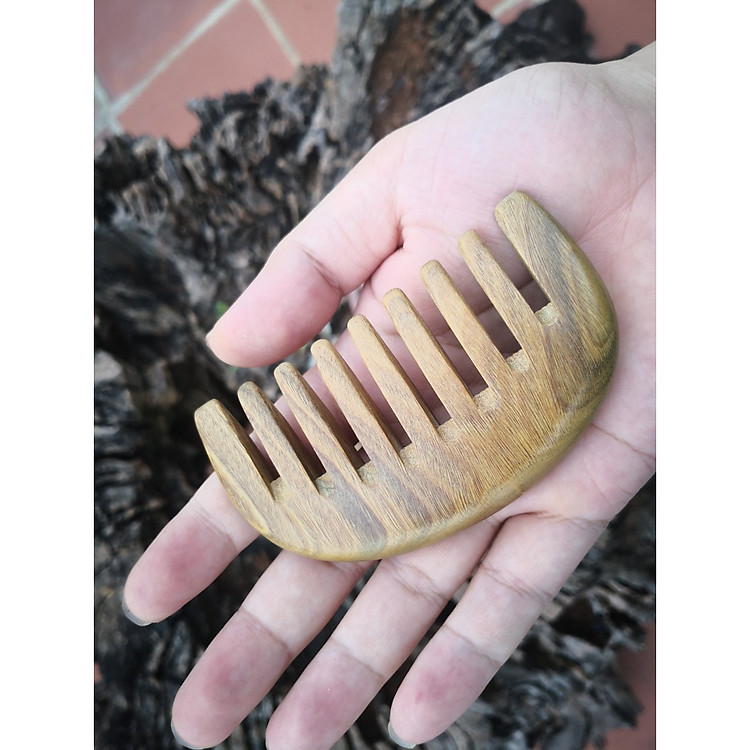 Lược gỗ bách xanh nhỏ hình bán nguyệt BX9- món quà hoàn hảo tuyệt vời