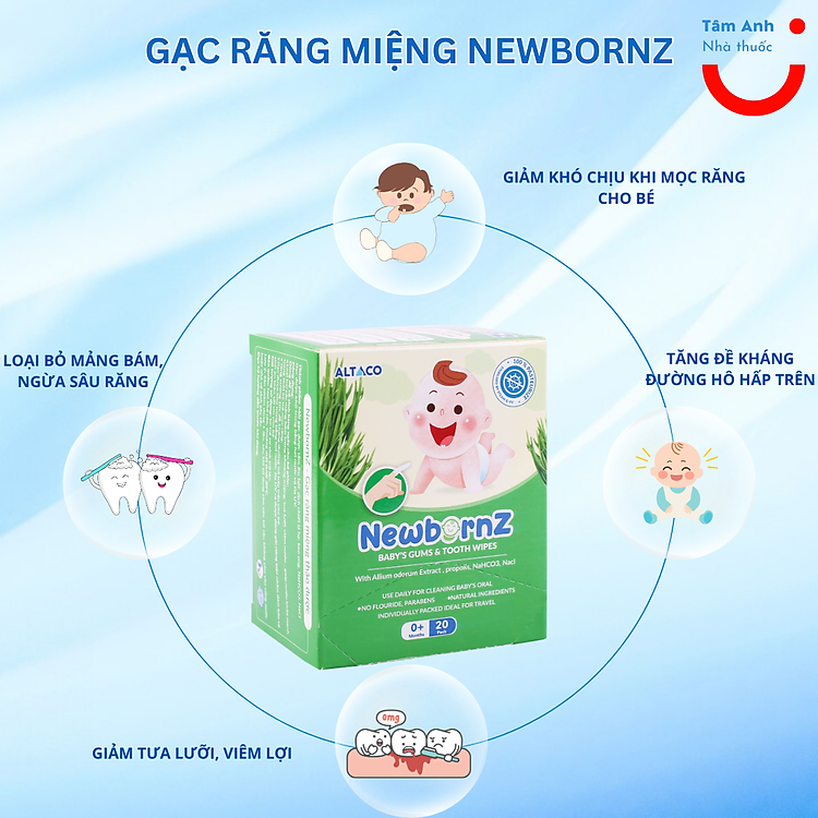 Mua Gạc răng miệng thảo dược NewbornZ Chính hãng Giá tốt - Hình ảnh 4