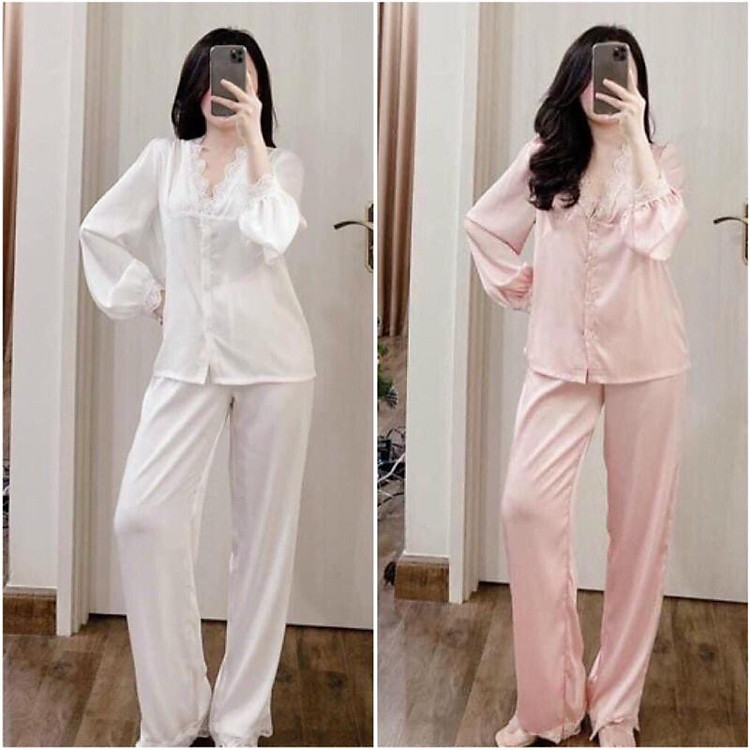 BỘ NGỦ LỤA DÀI TAY CAO CẤP VẢI SIÊU MỊN