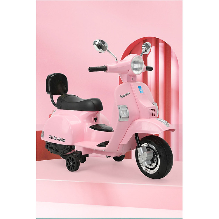 Xe máy điện Vespa TILO KIDS TLK-6288 HỒNG Chính hãng Ưu đãi - Hình ảnh 4