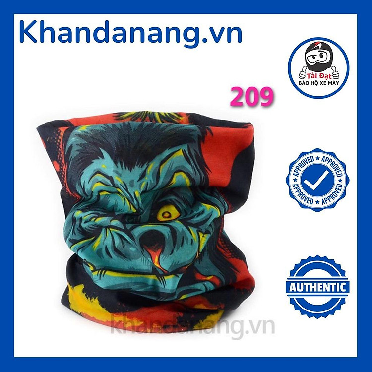 Khăn đa năng Tài Đạt che mặt đi xe máy, xe đạp mẫu 209