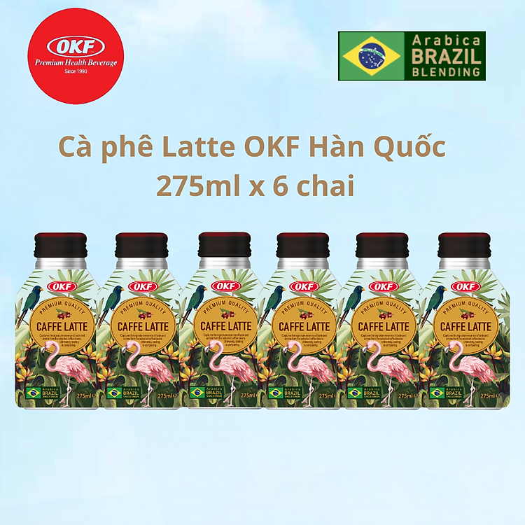 Cà phê Latte OKF Hàn Quốc 275ML x 6 chai