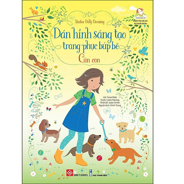 Sticker Dolly Dressing – Dán Hình Sáng Tạo Trang Phục Búp Bê – Cún Con