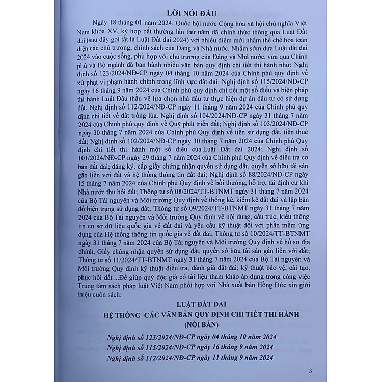 Luật Đất Đai hệ thống các văn bản quy định chi tiết thi hành - Ảnh 2