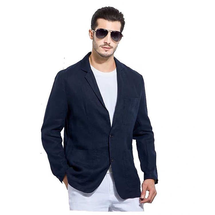 Áo khoác nam blazer chất linen nhiều màu, dễ lựa chọn, hottrend năm 2024