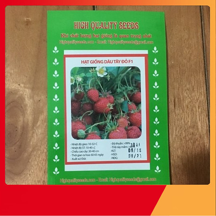 Hạt Giống Dâu Tây Chịu Nhiệt F1 High Quality Seeds - Nảy Mầm Cực Chuẩn