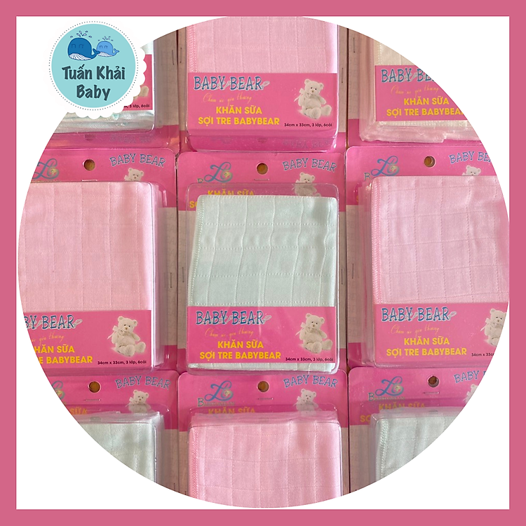 Mua tại Lazada: Khăn sữa Sợi Tre BABY BEAR - Xanh Chính hãng, giá tốt