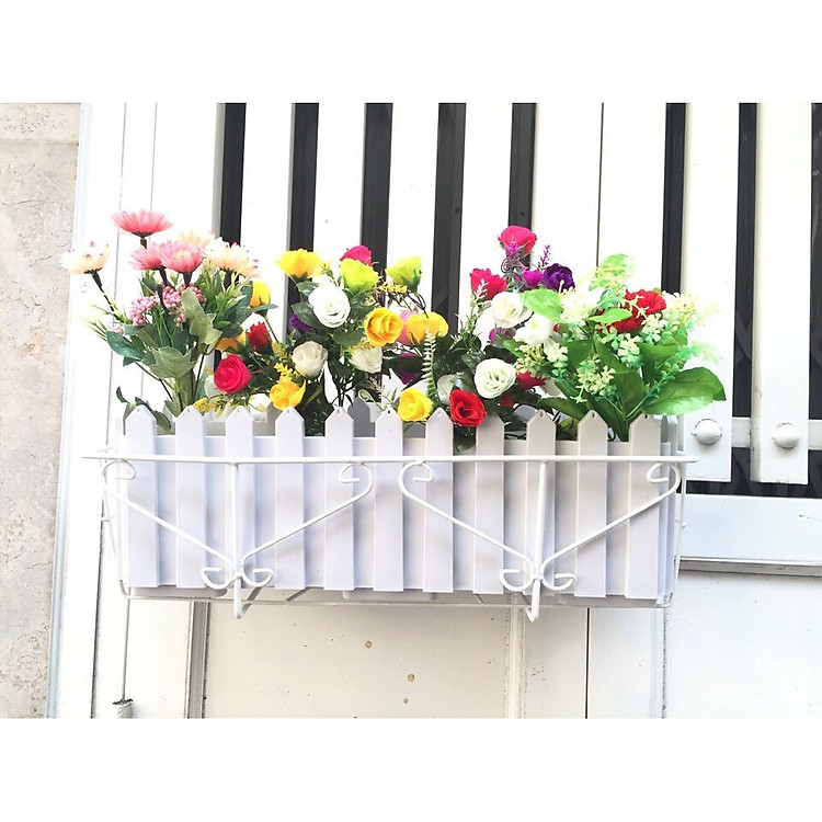 Chậu Treo Ban Công Hàng Rào-Trồng Cây Trang Trí-Trồng Rau (KT: 58cmx18cmx20cm)