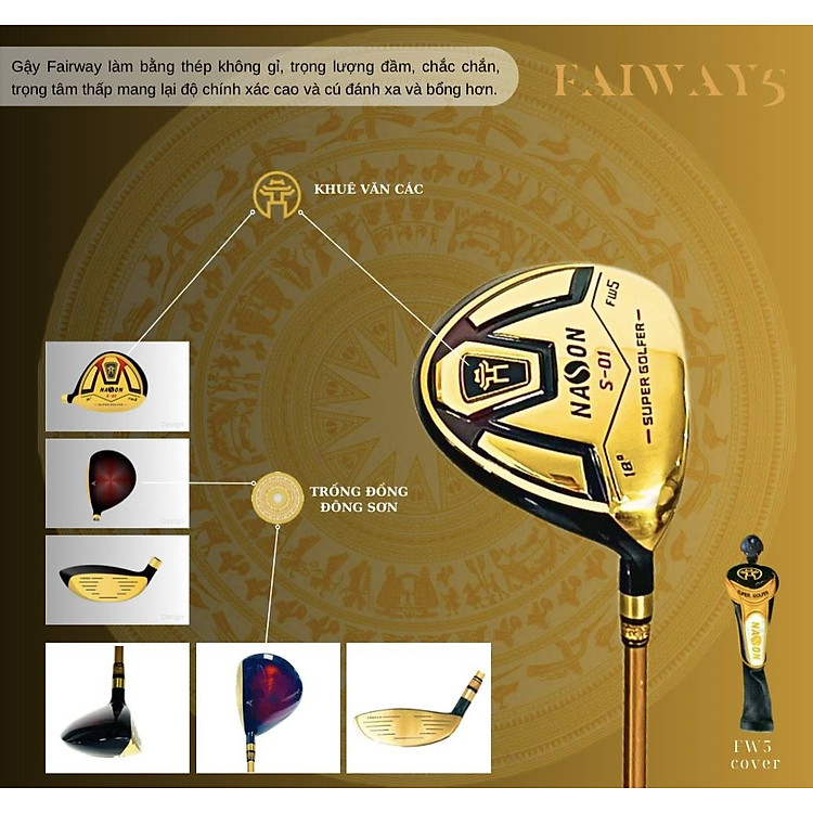 Gậy Fairway 5 - Trống đồng đông sơn | Nason Golf