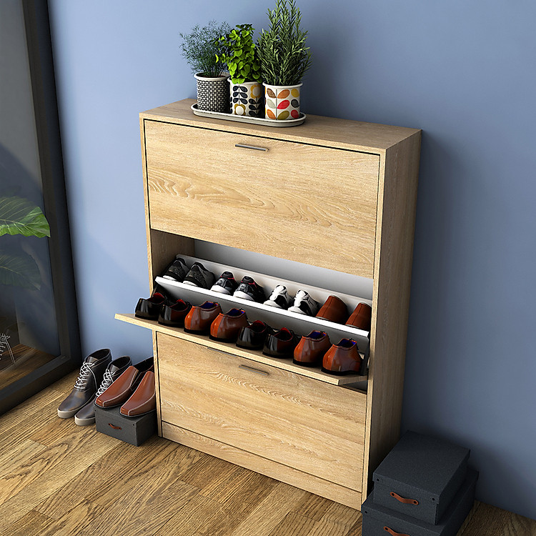 Tủ giày thông minh (3 cánh vân sồi) TGC31