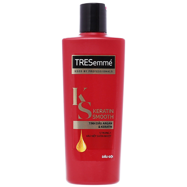 Dầu Gội Tresemmé Keratin Smooth Tinh Dầu Argan Và Keratin Vào Nếp Suôn Mượt (170g)