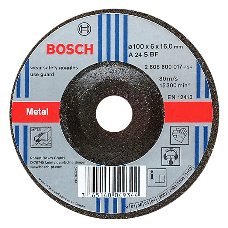 Đá Mài Bosch (100 x 6 x 16mm) - Inox