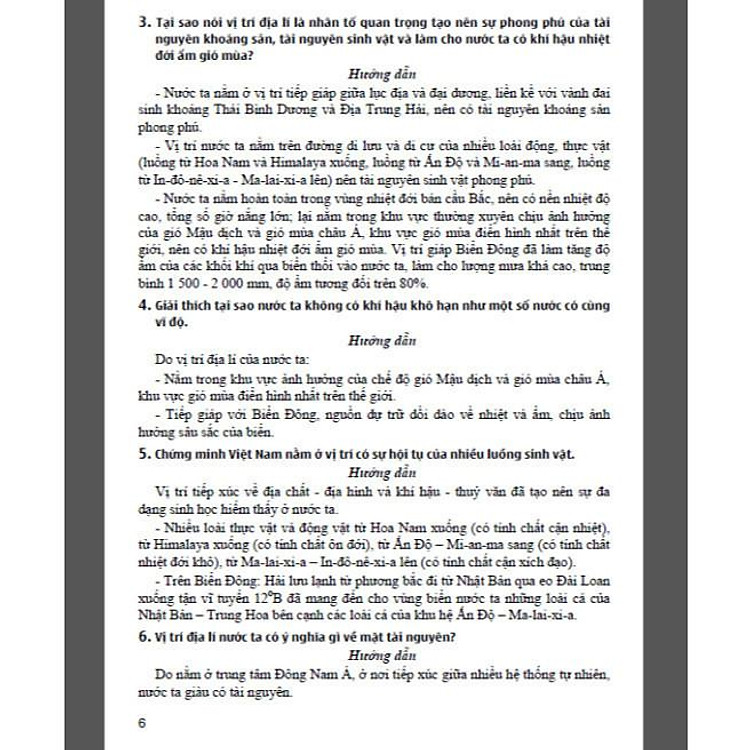 Câu hỏi & bài tập bồi dưỡng học sinh giỏi địa lí 12 - Ảnh 4