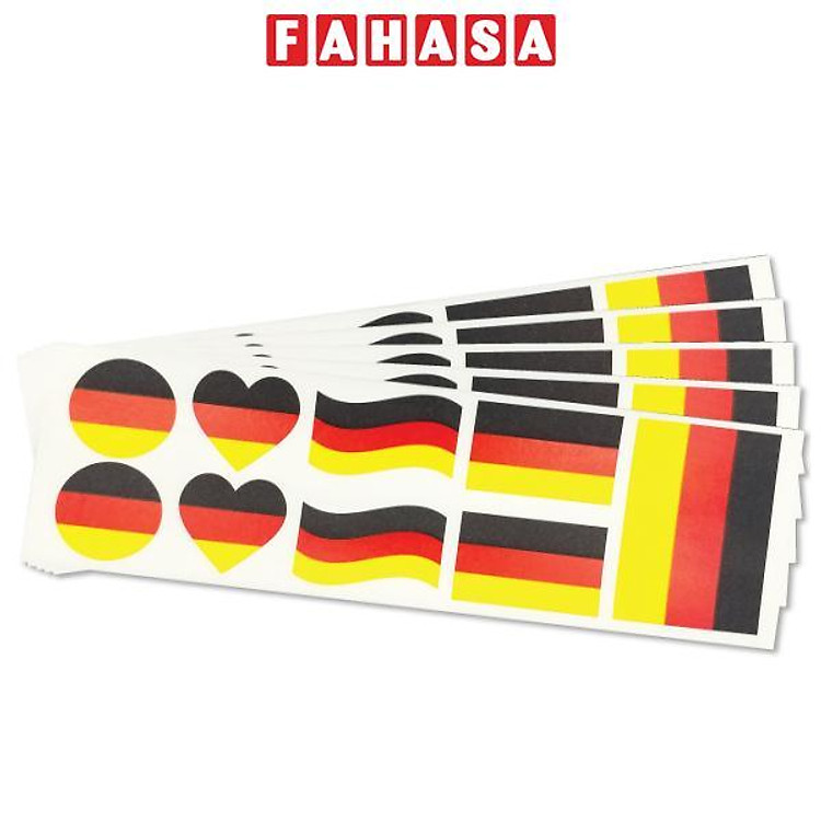 Bộ Sticker Hình Lá Cờ Đức (5 cái)