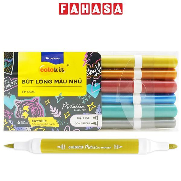 Bút Lông Màu Nhũ Colokit FP-C023 (6 chiếc)