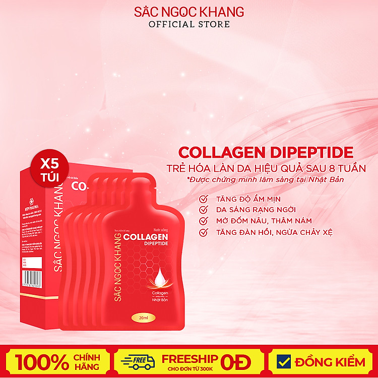 Nước uống Collagen Sắc Ngọc Khang làm đẹp da, giúp da sáng, căng mịn