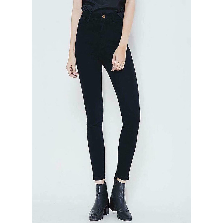 Quần jeans đen ôm tôn dáng VANASS VQJ10