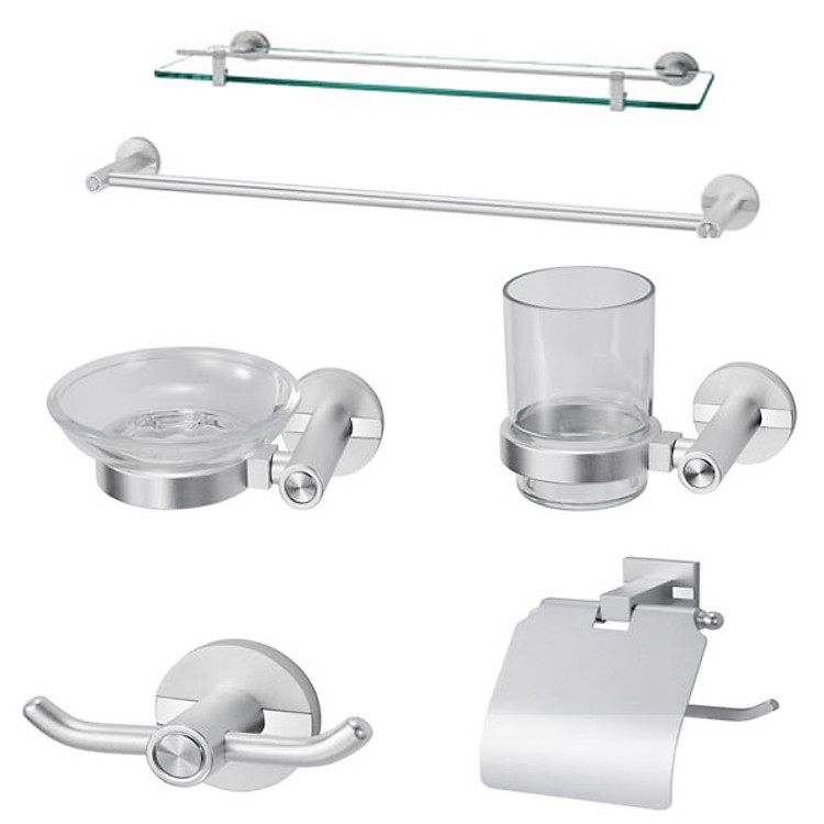 Bộ phụ kiện phòng tắm 6 món Inox
