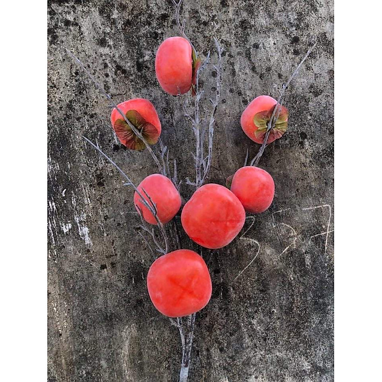 Quả giả hồng trang trí (7 trái) - Ảnh 2
