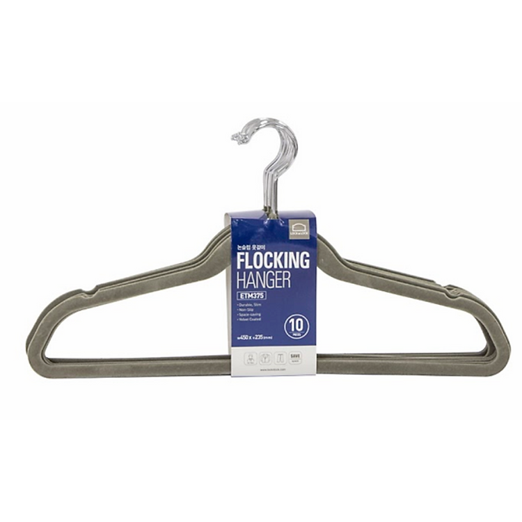 Bộ 10 Móc Treo Quần Áo Lock&Lock ETM375 - Xám