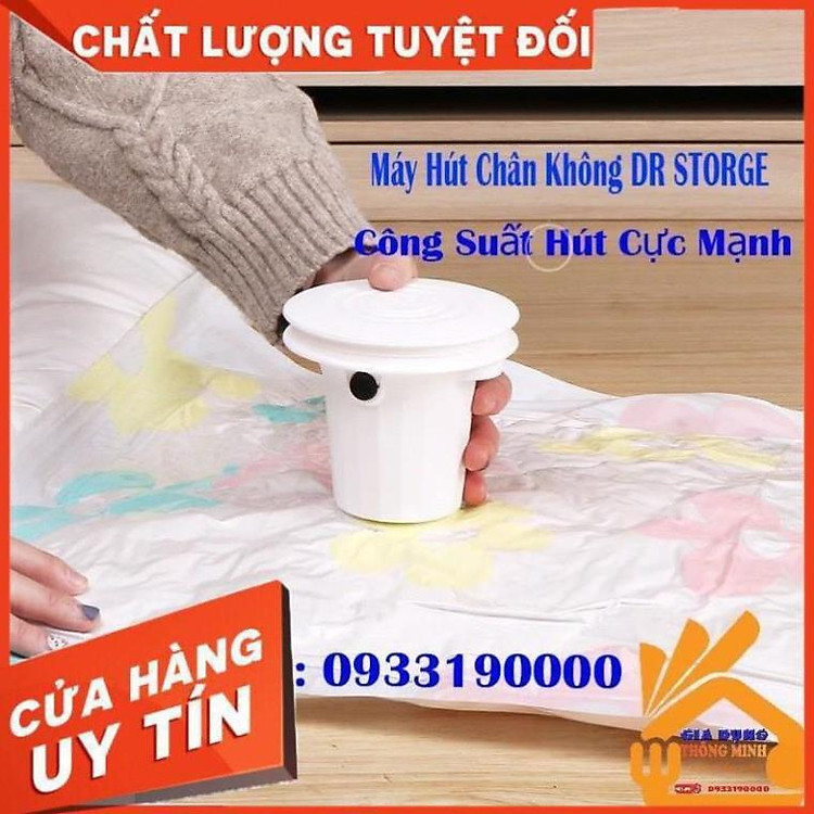 Máy Hút Chân Không Quần áo Mini Hút Cực Mạnh Siêu Nhỏ Gọn Tiện Mang Đi Du Lịch