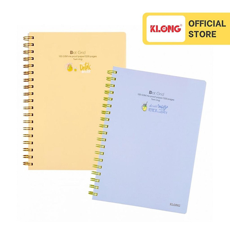 Vở Dot Grid lò xo KLONG B5 (200 trang)