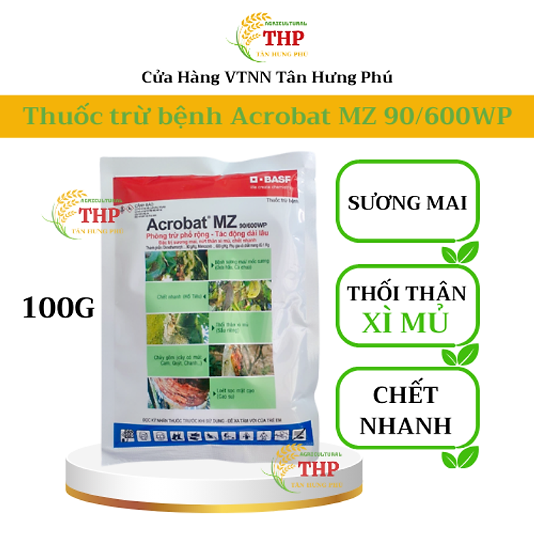 Thuốc trừ bệnh Acrobat MZ 90/600WP