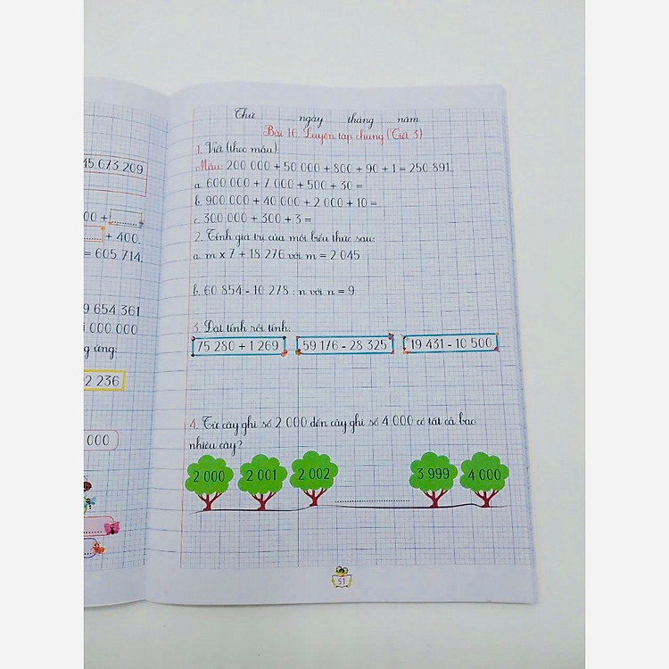 Vở ô li Bài Tập Toán Tăng Cường Lớp 4 Tập 1 - Ảnh 7