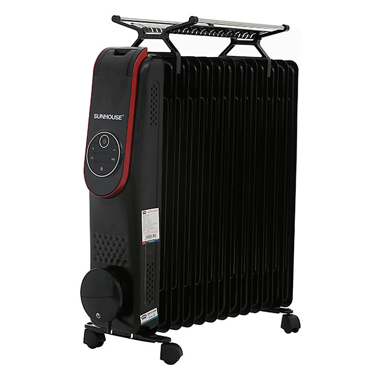 Máy Sưởi Dầu Sunhouse 13 Lá Có Giá Phơi Shd7085 (2500W) - Đen - Hàng Chính Hãng