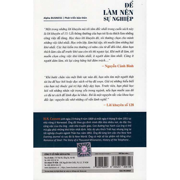 Để Làm Nên Sự Nghiệp (Tái Bản 2019)