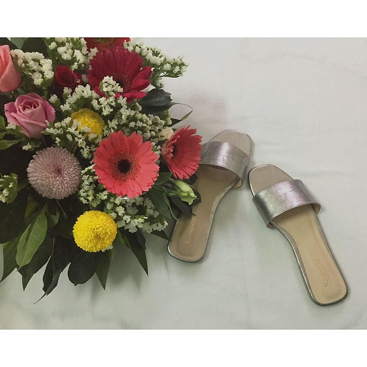 Dép xẹp quai ngang bản rộng siêu cute