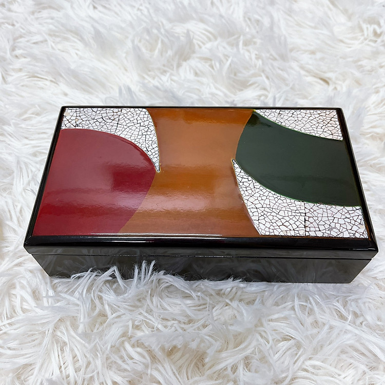 Hộp sơn mài chữ nhật cao cấp đa năng đựng đồ vật nhỏ văn phòng, trong nhà, làm quà tặng ý nghĩa