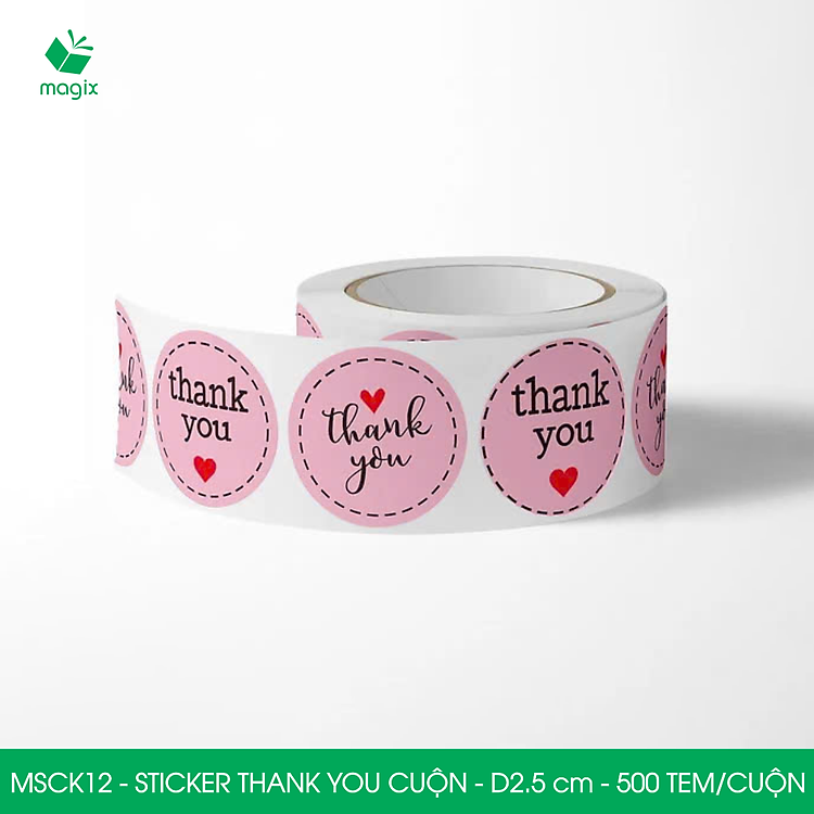 Nhãn Dán Thank You (500 chiếc) - Ảnh 4