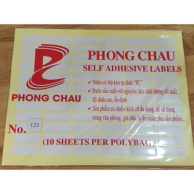 Decal nhãn Pc No.123