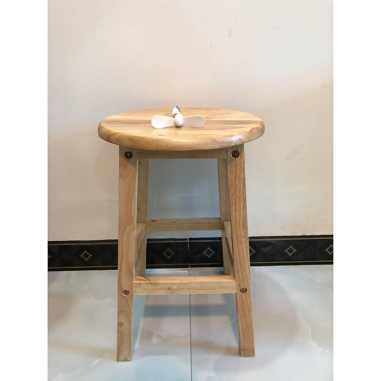 Ghế đôn, ghế đẩu tháo ráp gỗ tự nhiên VIMOS- Tặng kèm quạt USB (quạt màu ngẫu nhiên)