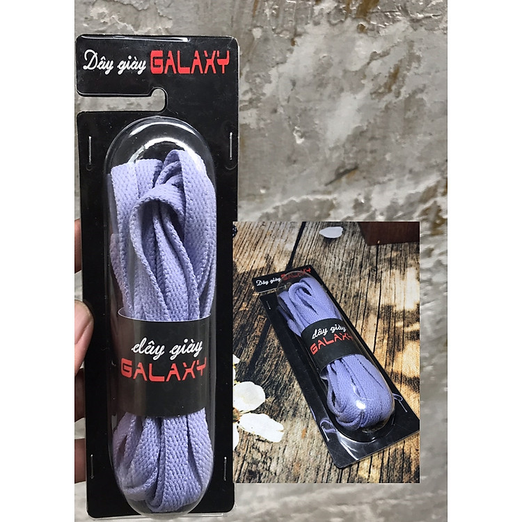 Dây giày tím xanh dẹt